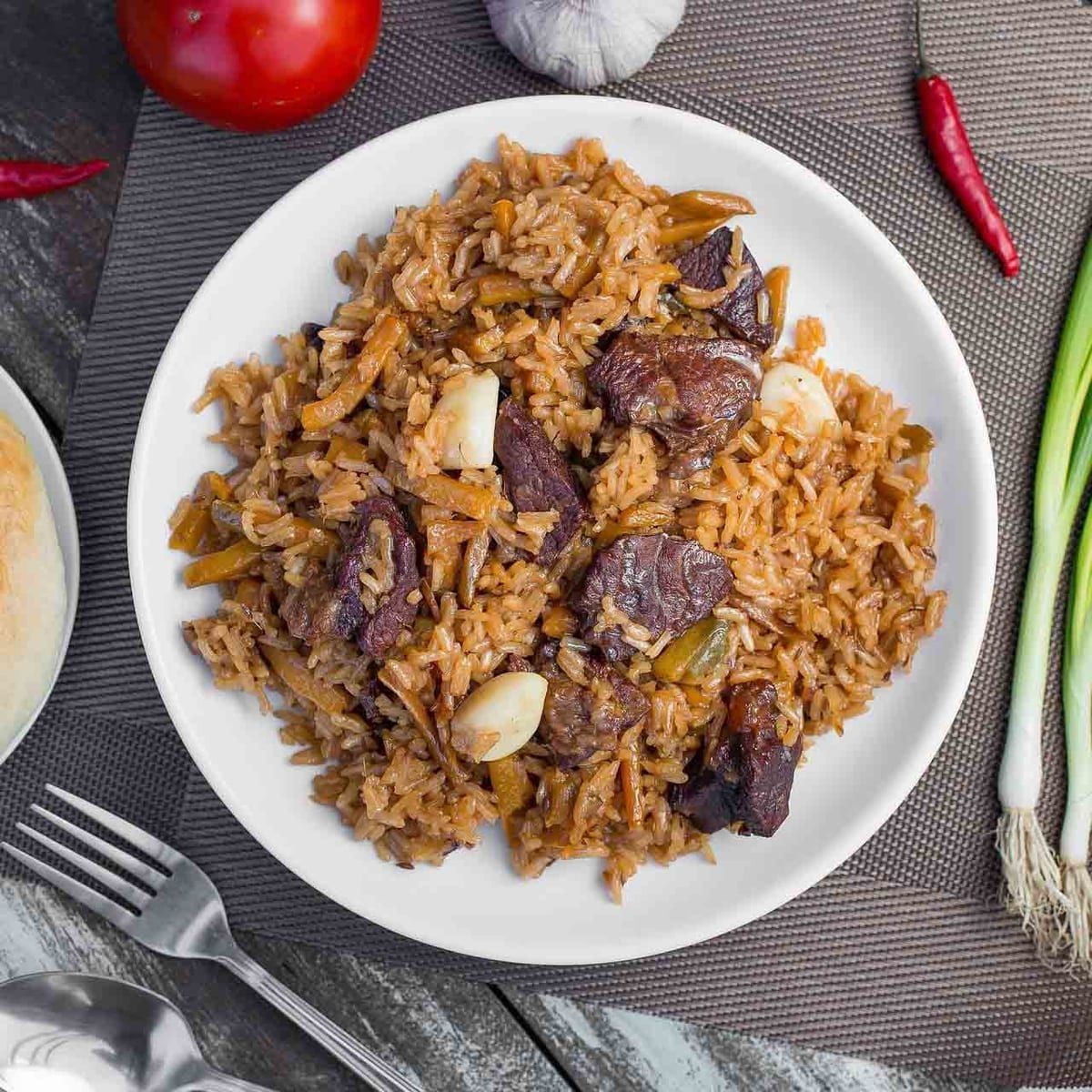 Arroz con pato y setas